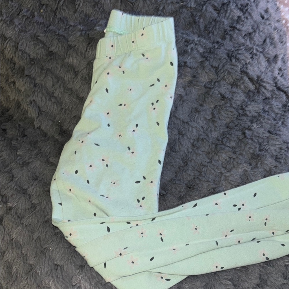 Mint Green Floral Leggings